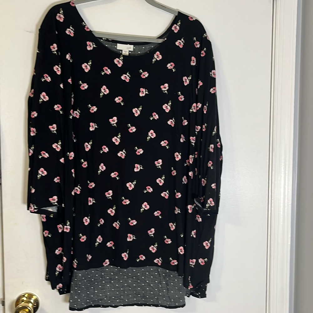 J. Jill Black Floral Women's 4X